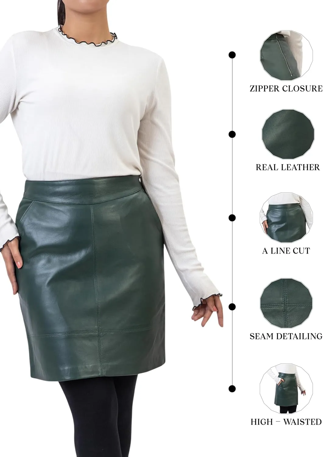 Jild Leather Skirts for Women High Waisted Skirt Mini Skirts for Women