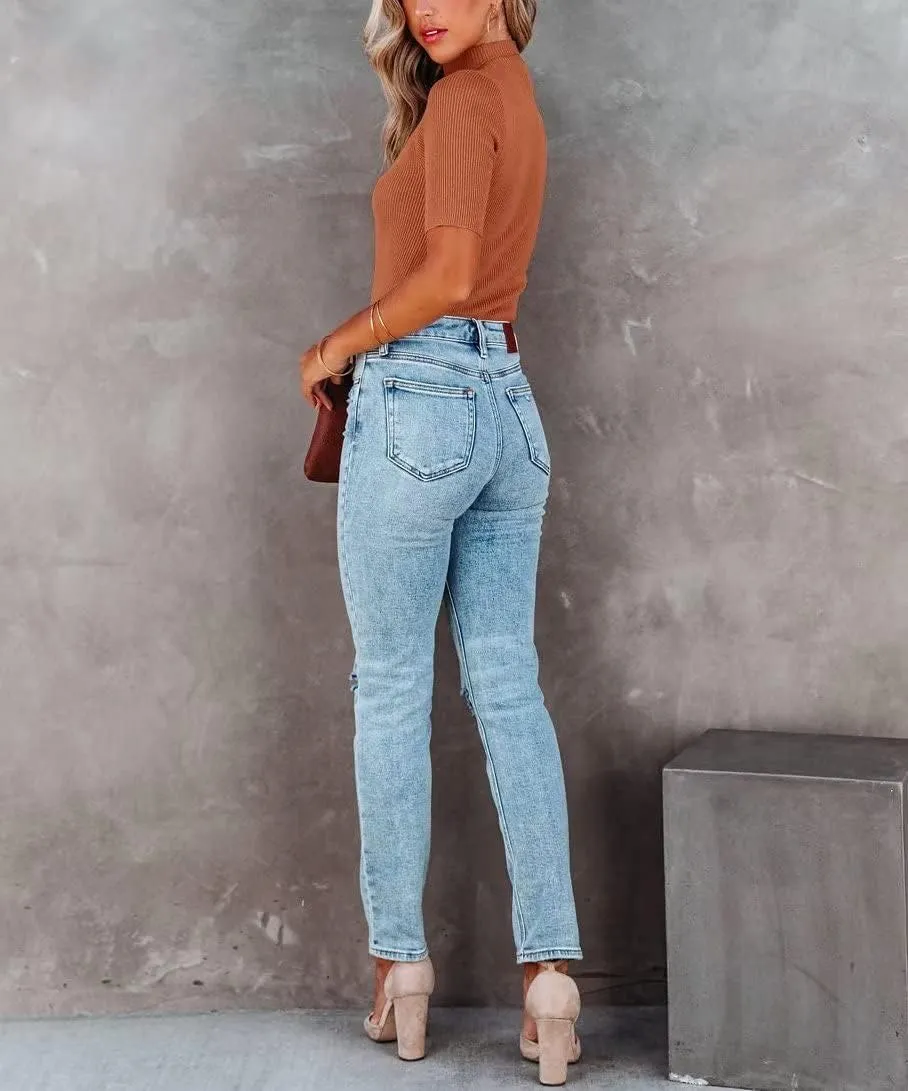 Lacozy Women Casual Basic Mock Neck Top Short Sleeve Shirt Slim Fit Ribbed Knit Pullover Sweater