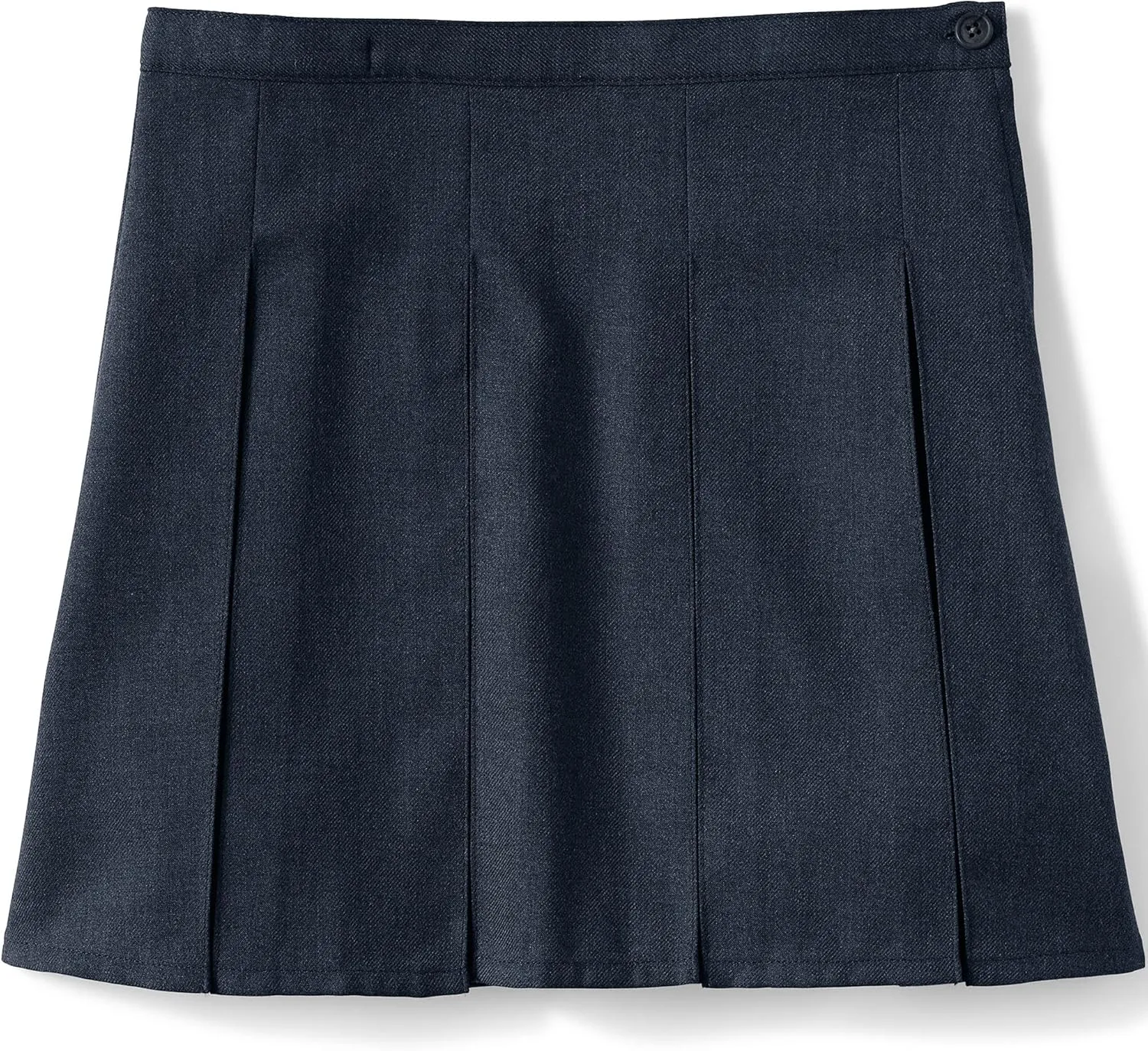 Lands' End School Uniform Girls Solid Box Pleat Skirt Top of Knee