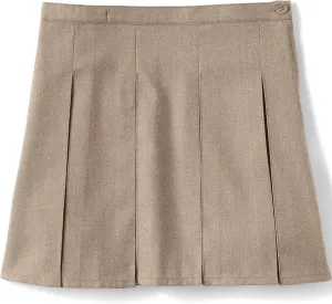 Lands' End School Uniform Girls Solid Box Pleat Skirt Top of Knee