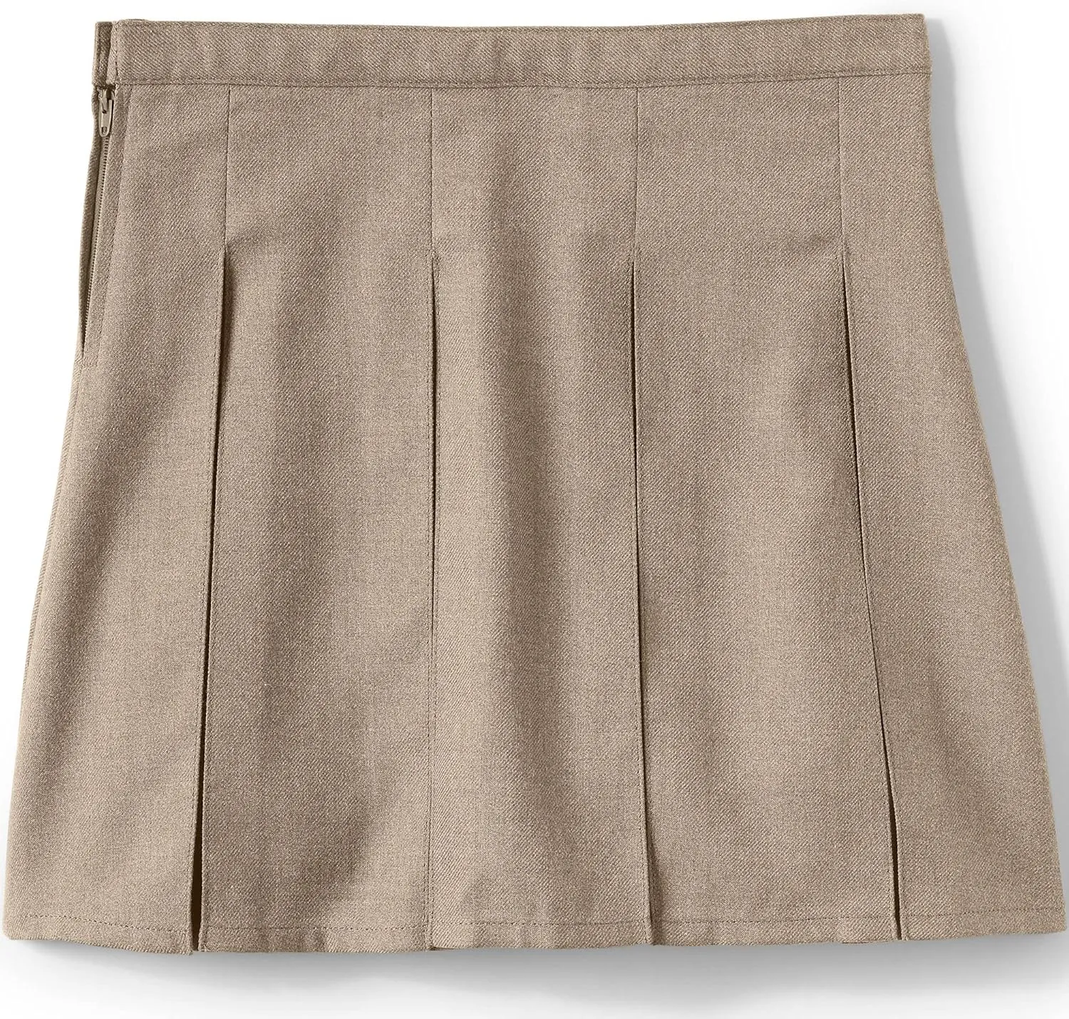 Lands' End School Uniform Girls Solid Box Pleat Skirt Top of Knee