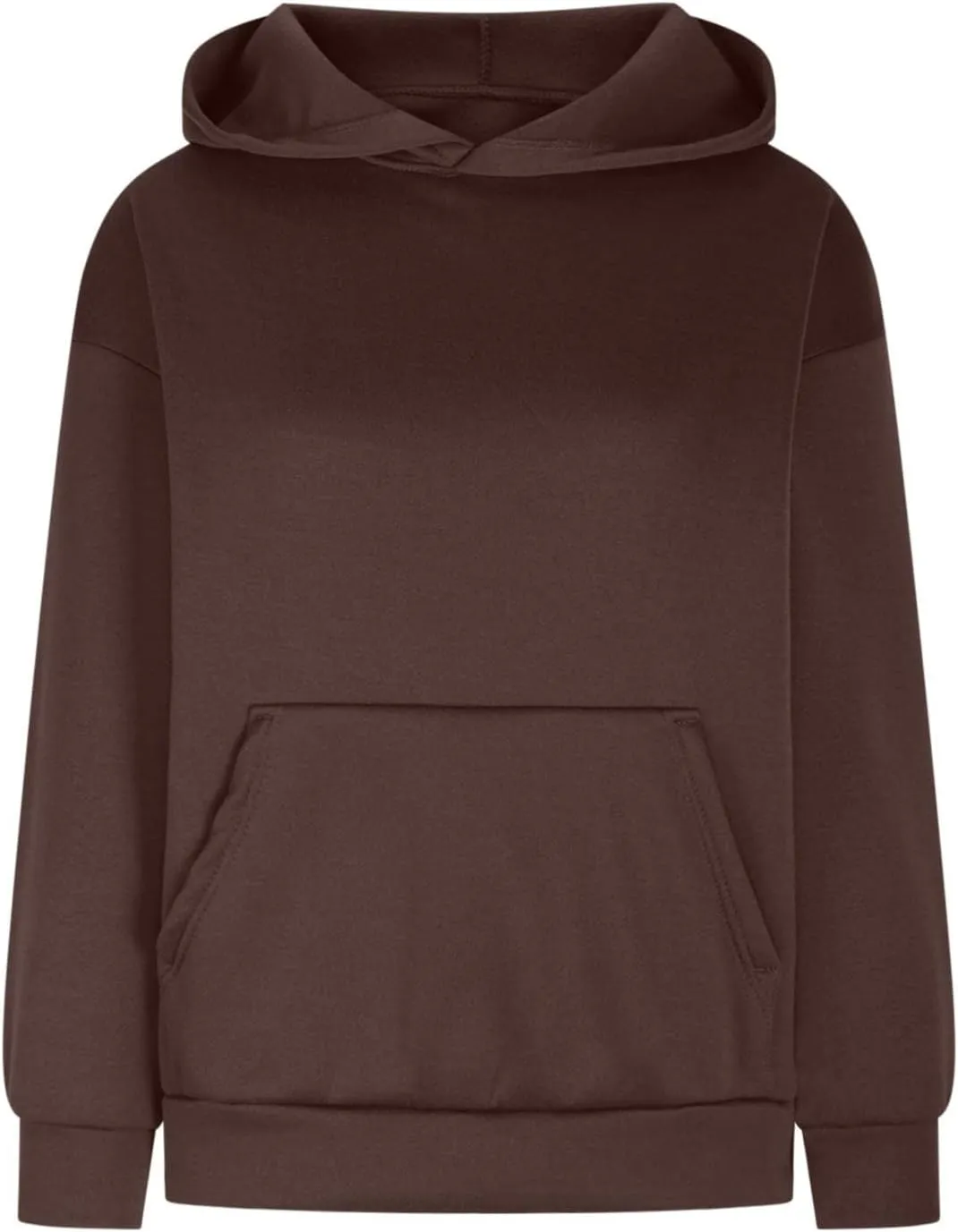 Lastesso Hoodies for Women Fleece Fall Warm Sweatshirts Trendy Solid Loose Pullovers Oversized Comfy Clothes with Pockets