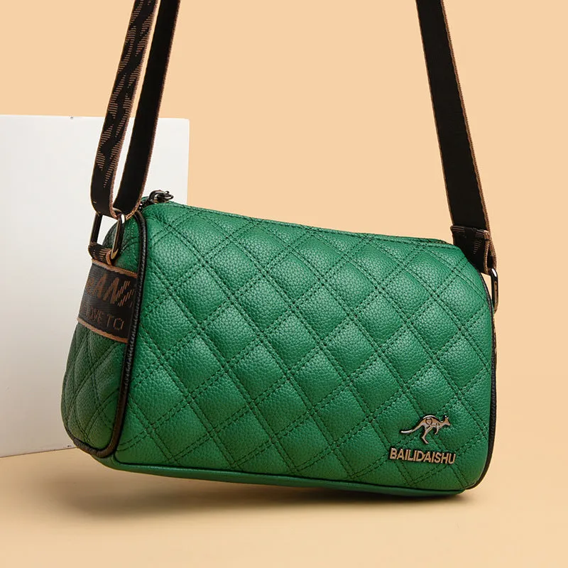 Leather small bag for women new style trendy leather crossbody bag fashionable soft leather shoulder bag
