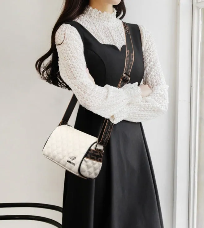Leather small bag for women new style trendy leather crossbody bag fashionable soft leather shoulder bag