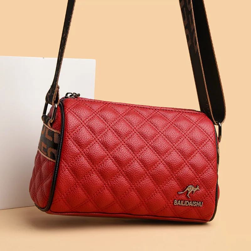 Leather small bag for women new style trendy leather crossbody bag fashionable soft leather shoulder bag