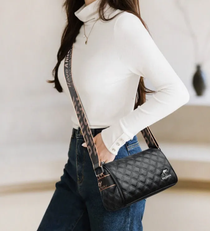 Leather small bag for women new style trendy leather crossbody bag fashionable soft leather shoulder bag