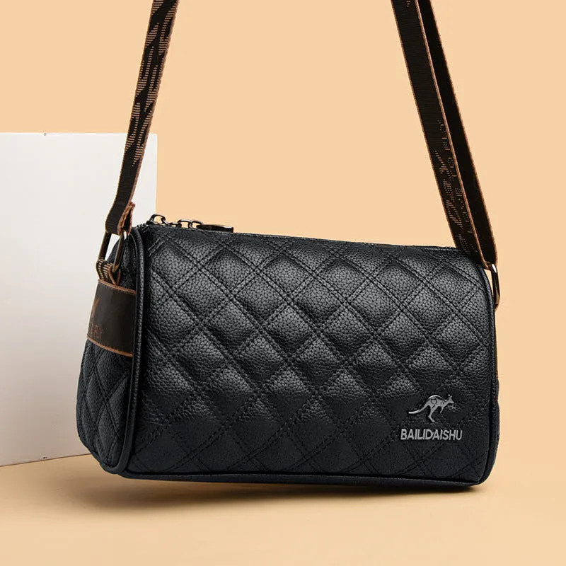 Leather small bag for women new style trendy leather crossbody bag fashionable soft leather shoulder bag