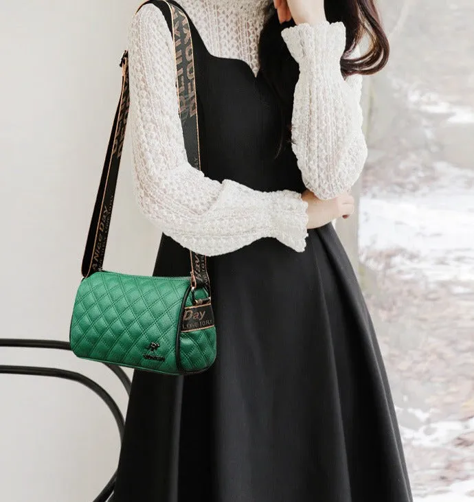 Leather small bag for women new style trendy leather crossbody bag fashionable soft leather shoulder bag