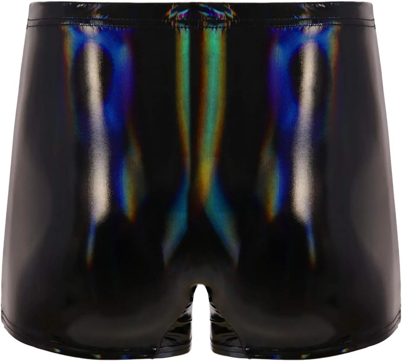 Linjinx Men's PVC Sexy Leather Lingerie Short Pants Latex Shaping Sheath Boxer Briefs Underpants