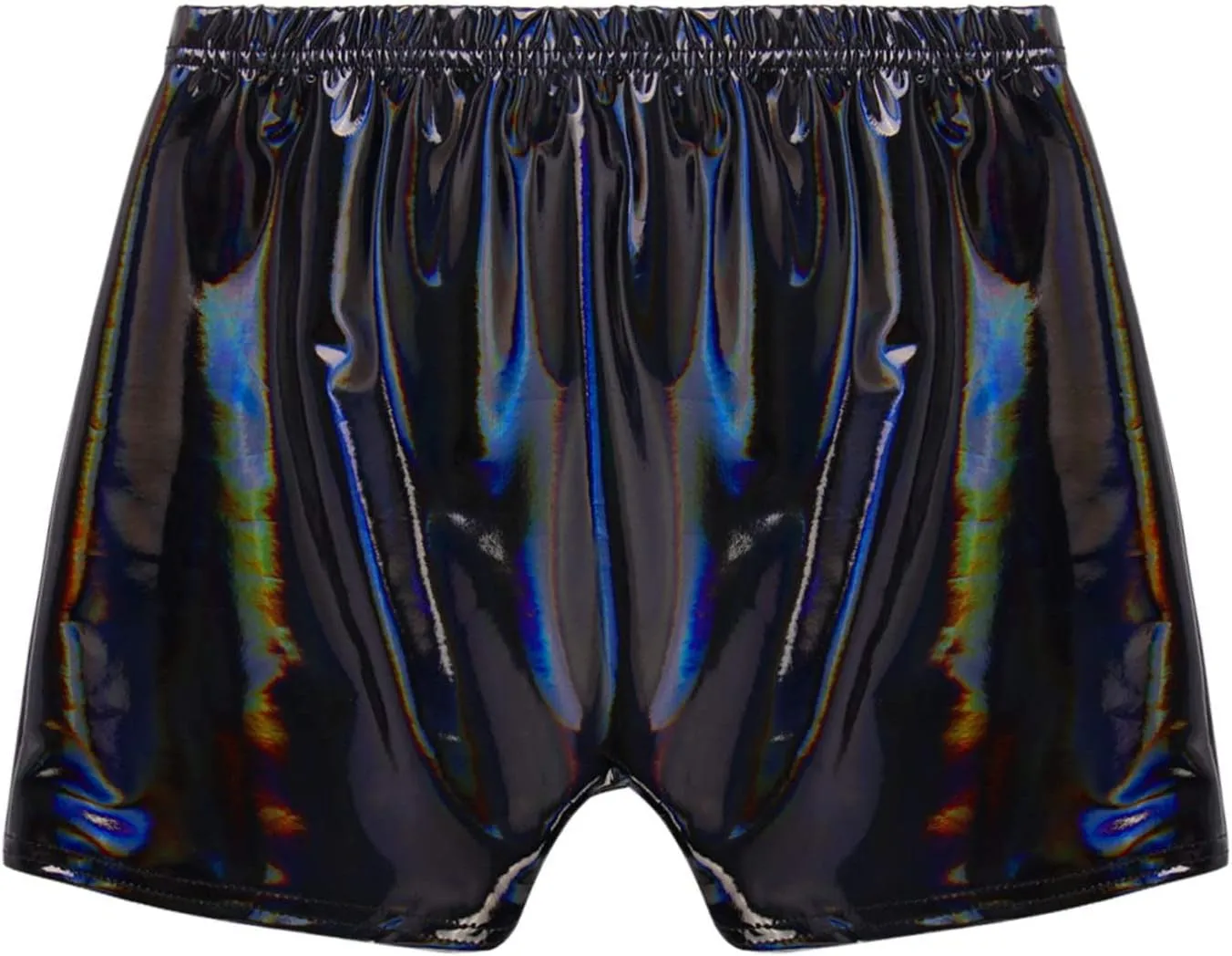 Linjinx Men's PVC Sexy Leather Lingerie Short Pants Latex Shaping Sheath Boxer Briefs Underpants