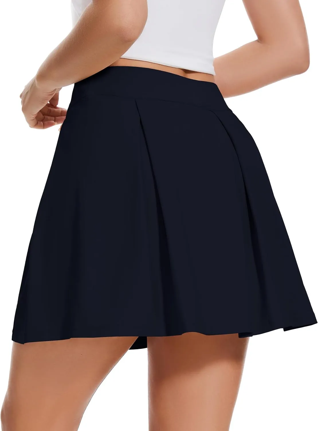 M MOTEEPI Tennis Skirt with Shorts Pleated Golf Athletic Skorts for Women with Pockets for Dressy Casual Workout Runnig