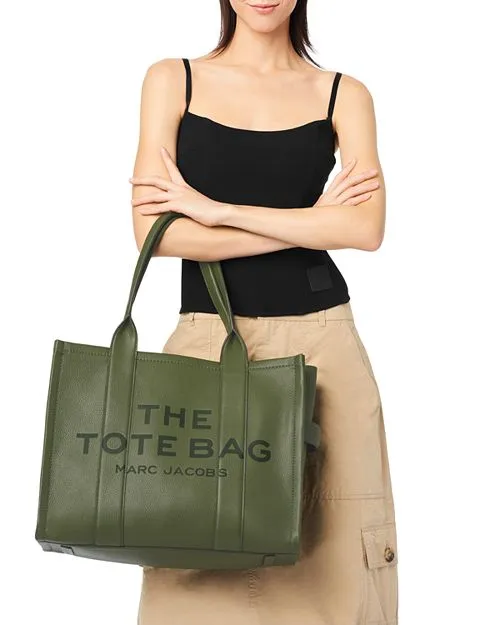 MARC JACOBS Leather Tote Bag, Brown