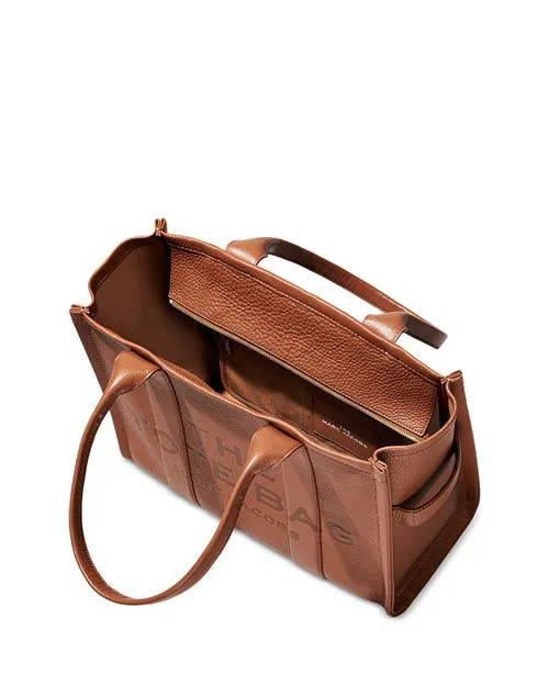 MARC JACOBS Leather Tote Bag, Brown