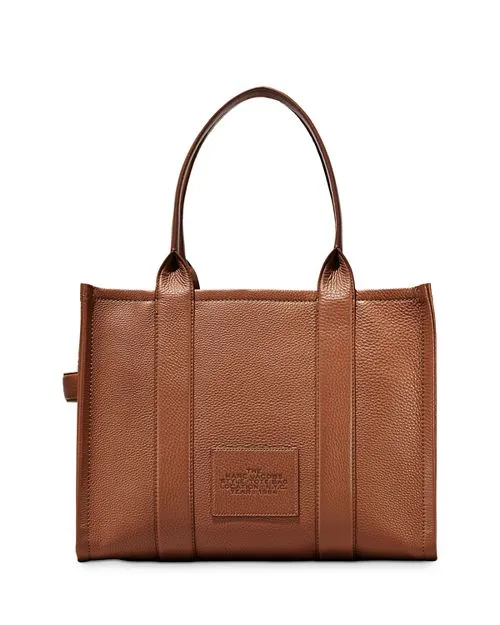 MARC JACOBS Leather Tote Bag, Brown