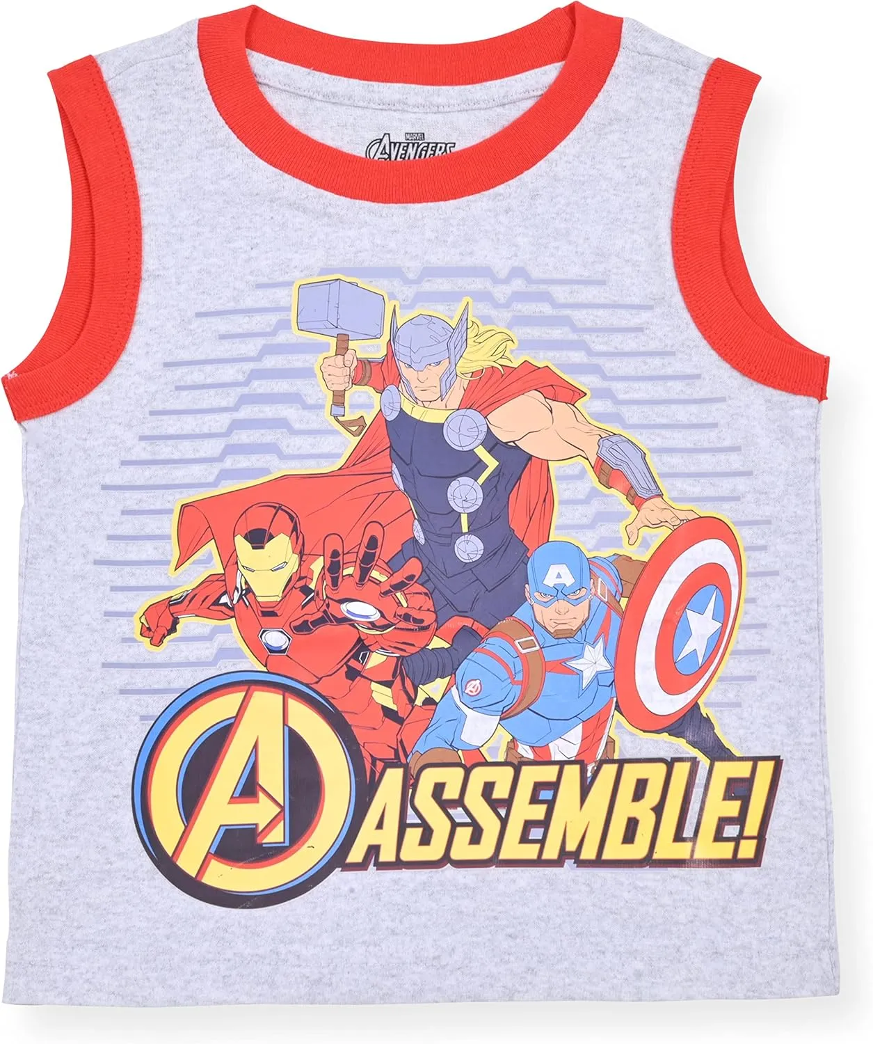 Marvel Avengers Boys 2 Pack Tank Top for Toddler and Little Kids  Red/Gray