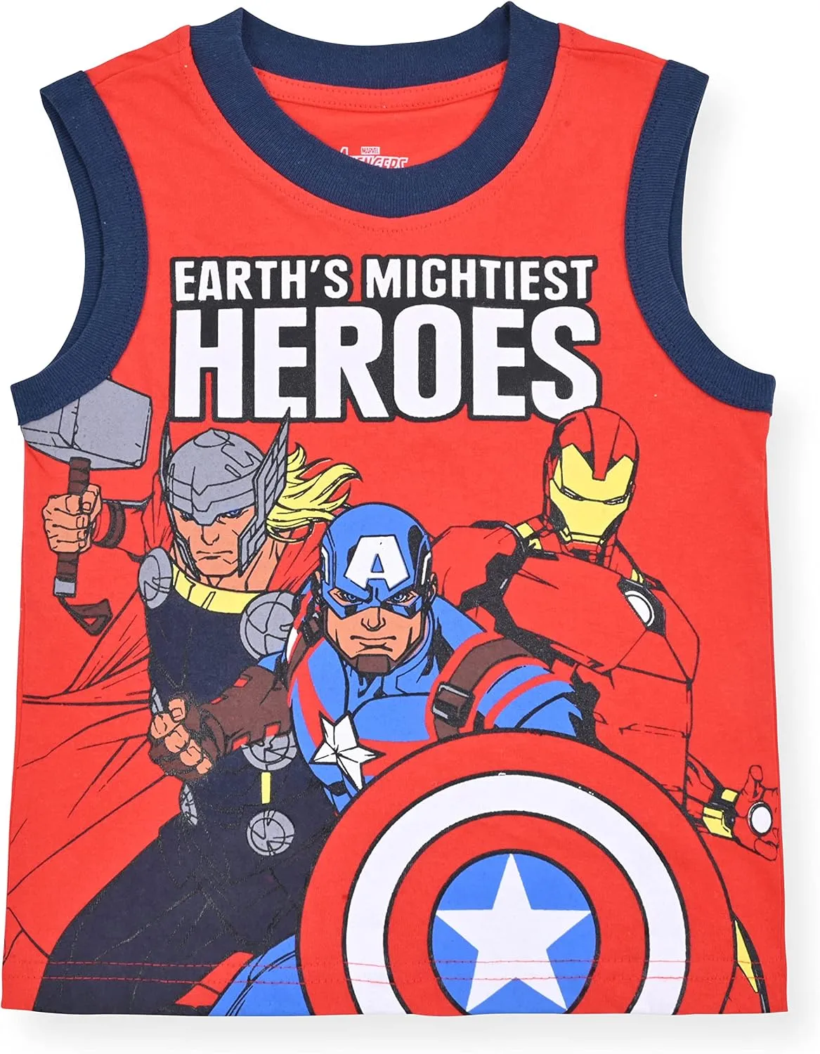 Marvel Avengers Boys 2 Pack Tank Top for Toddler and Little Kids  Red/Gray