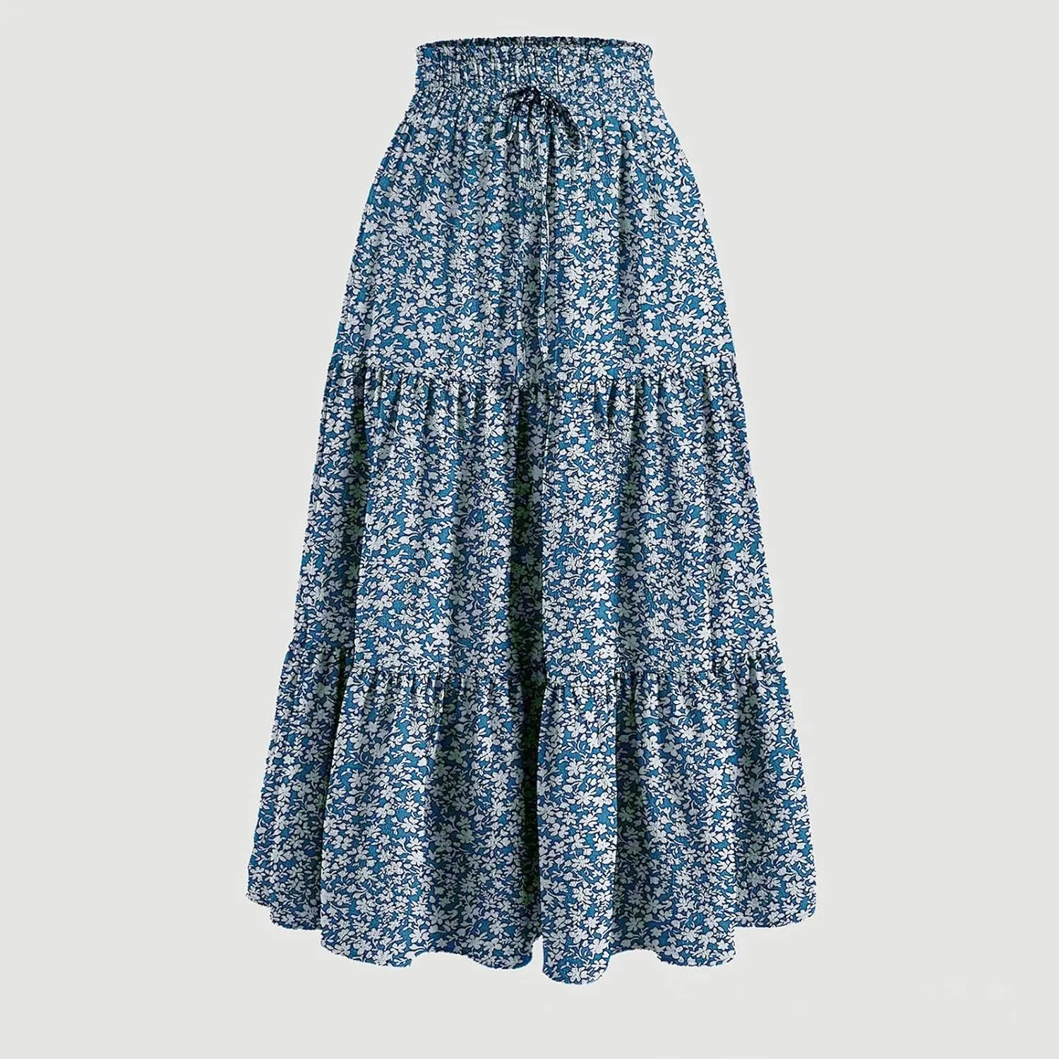 Maxi Skirt for Women 2025 Maxi Spring Flowy Boho Comfy Tiered Western Womens Midi Skirts