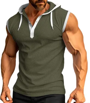 Men's Active Muscle Gym Tops Athletic Sleeveless Shirt Quick Dry Outdoor Bodybuilding Relaxed Fit Tees