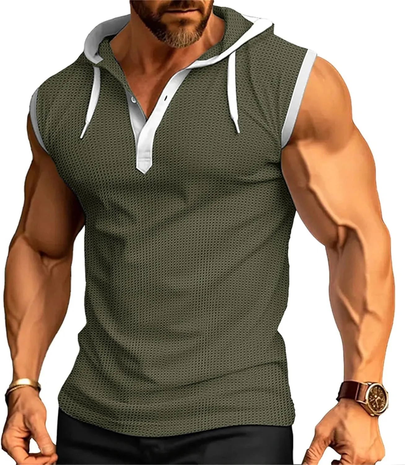 Men's Active Muscle Gym Tops Athletic Sleeveless Shirt Quick Dry Outdoor Bodybuilding Relaxed Fit Tees