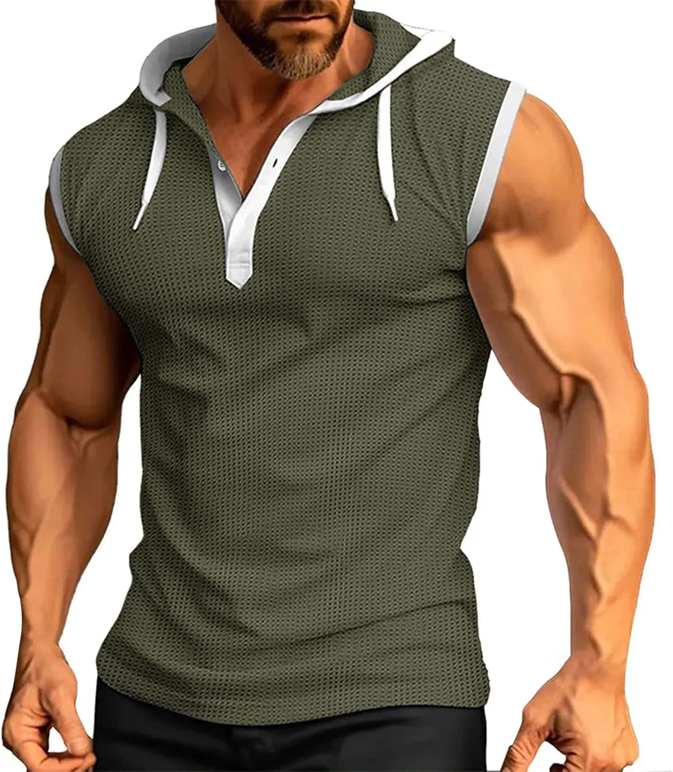 Men's Active Muscle Gym Tops Athletic Sleeveless Shirt Quick Dry Outdoor Bodybuilding Relaxed Fit Tees