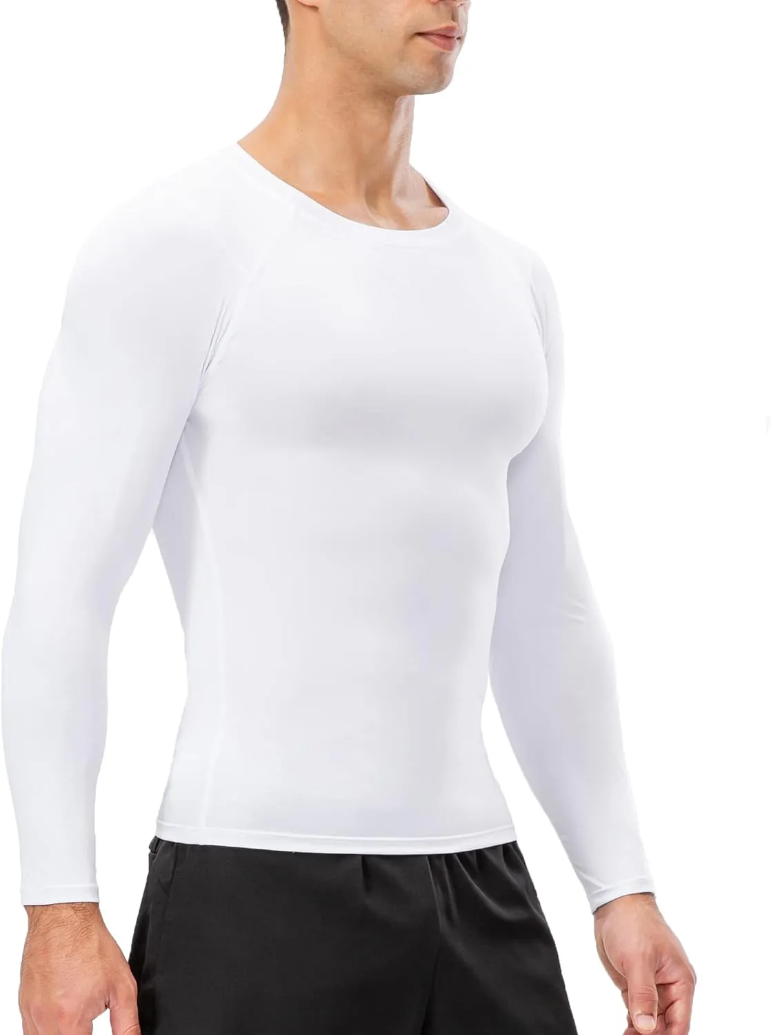 Men's Athletic Compression Shirts Long Sleeve Workout T-Shirt Mock Turtleneck Base Layer Undershirt Tops