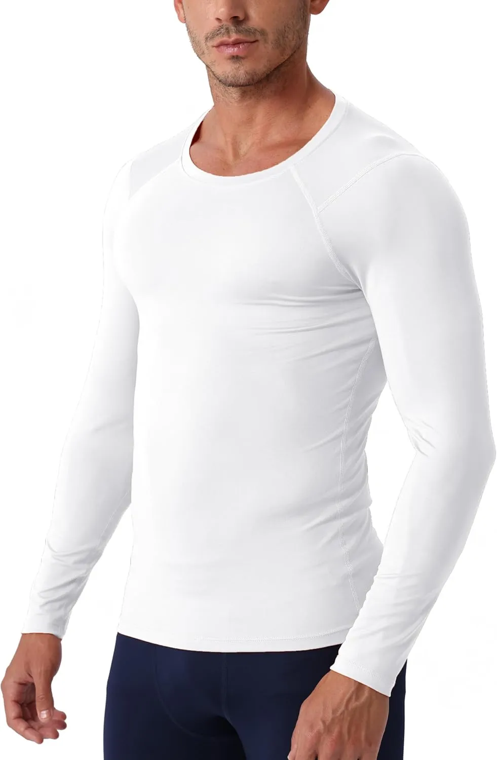 Men's Athletic Compression Shirts Long Sleeve Workout T-Shirt Mock Turtleneck Base Layer Undershirt Tops