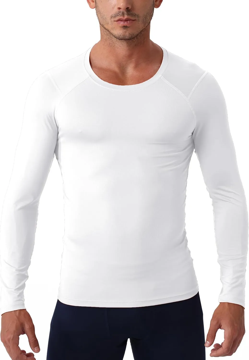 Men's Athletic Compression Shirts Long Sleeve Workout T-Shirt Mock Turtleneck Base Layer Undershirt Tops
