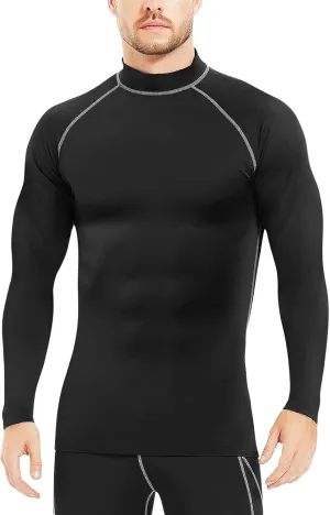 Mens Long Sleeve Rash Guard UPF 50  Sun Shirts Outdoor Fishing Hiking Swimming Running Tops for Men