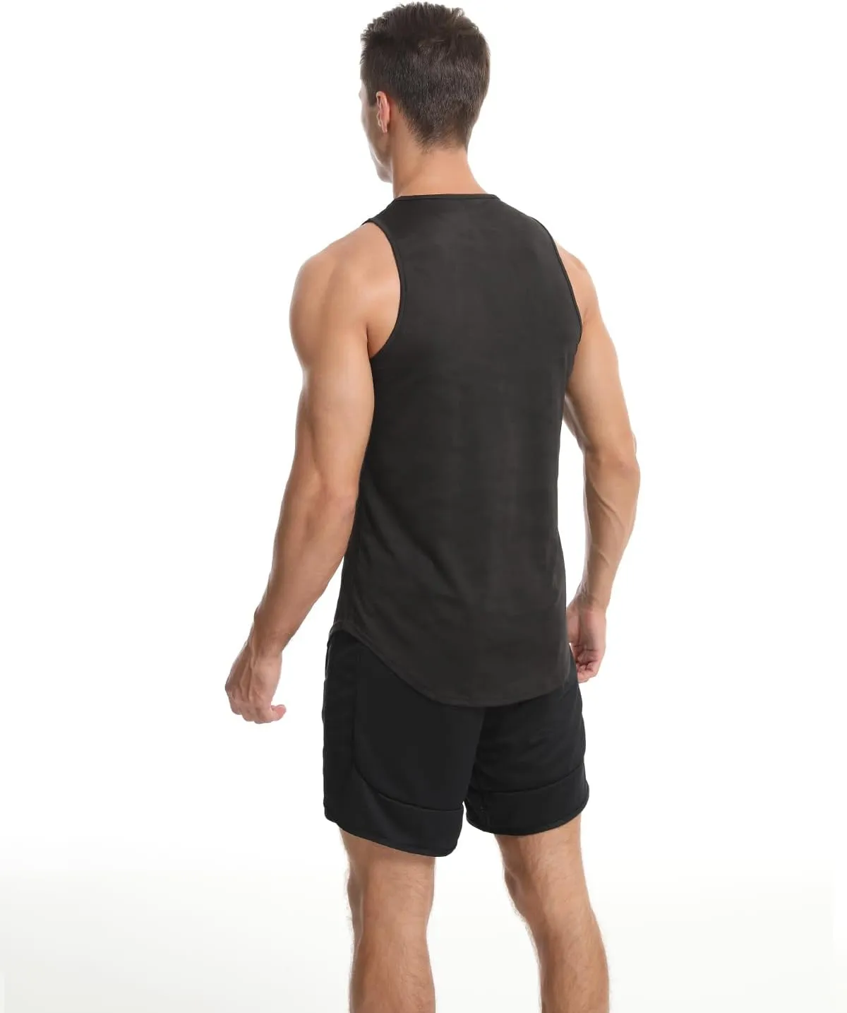Men's Tank Tops Quick Dry Workout Top Mesh Running Sleeveless Shirts for Bodybuilding Gym Fitness Training