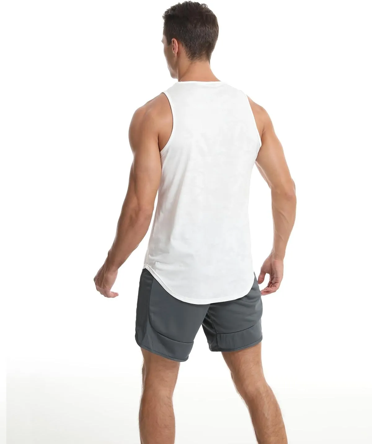 Men's Tank Tops Quick Dry Workout Top Mesh Running Sleeveless Shirts for Bodybuilding Gym Fitness Training