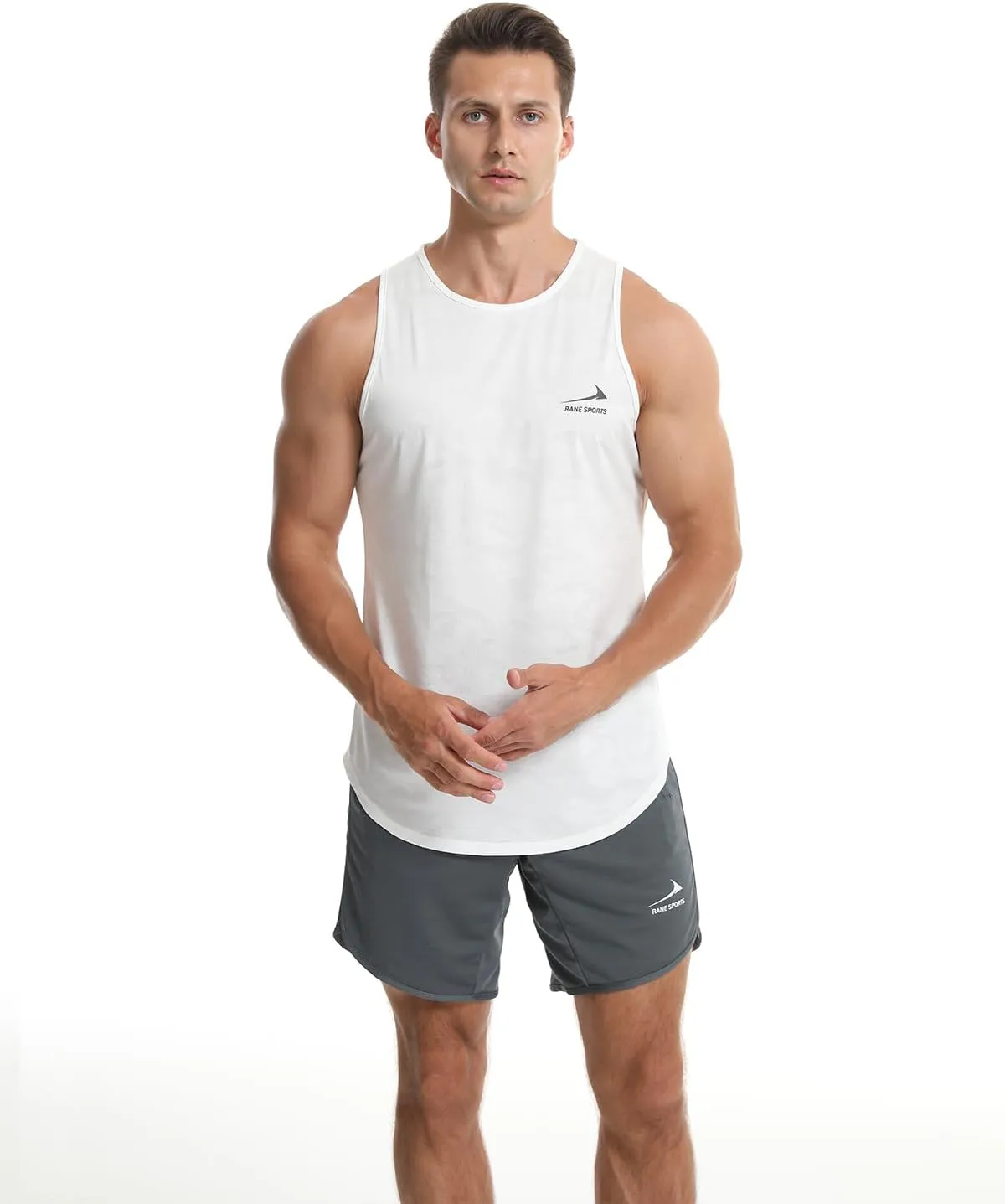 Men's Tank Tops Quick Dry Workout Top Mesh Running Sleeveless Shirts for Bodybuilding Gym Fitness Training