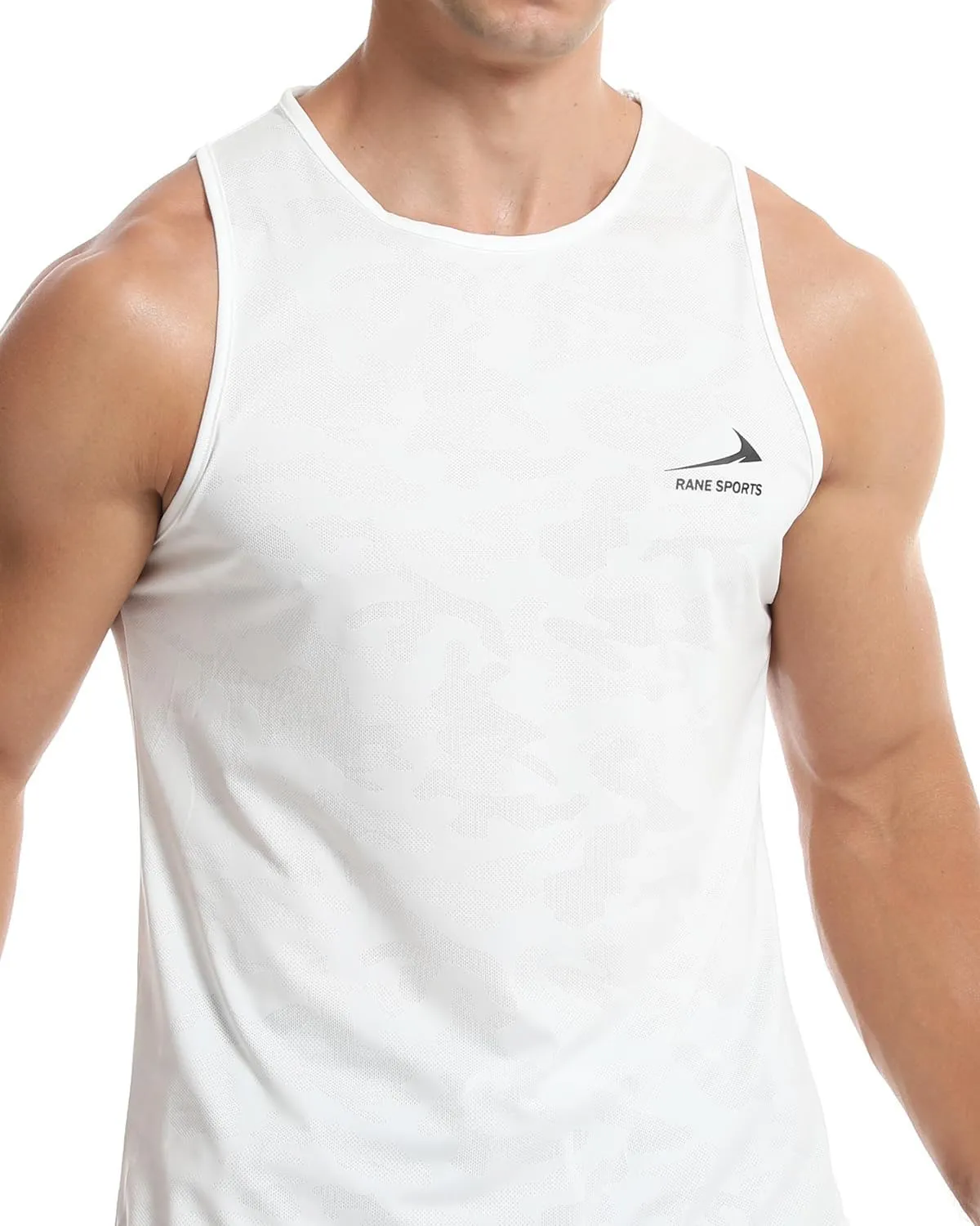 Men's Tank Tops Quick Dry Workout Top Mesh Running Sleeveless Shirts for Bodybuilding Gym Fitness Training