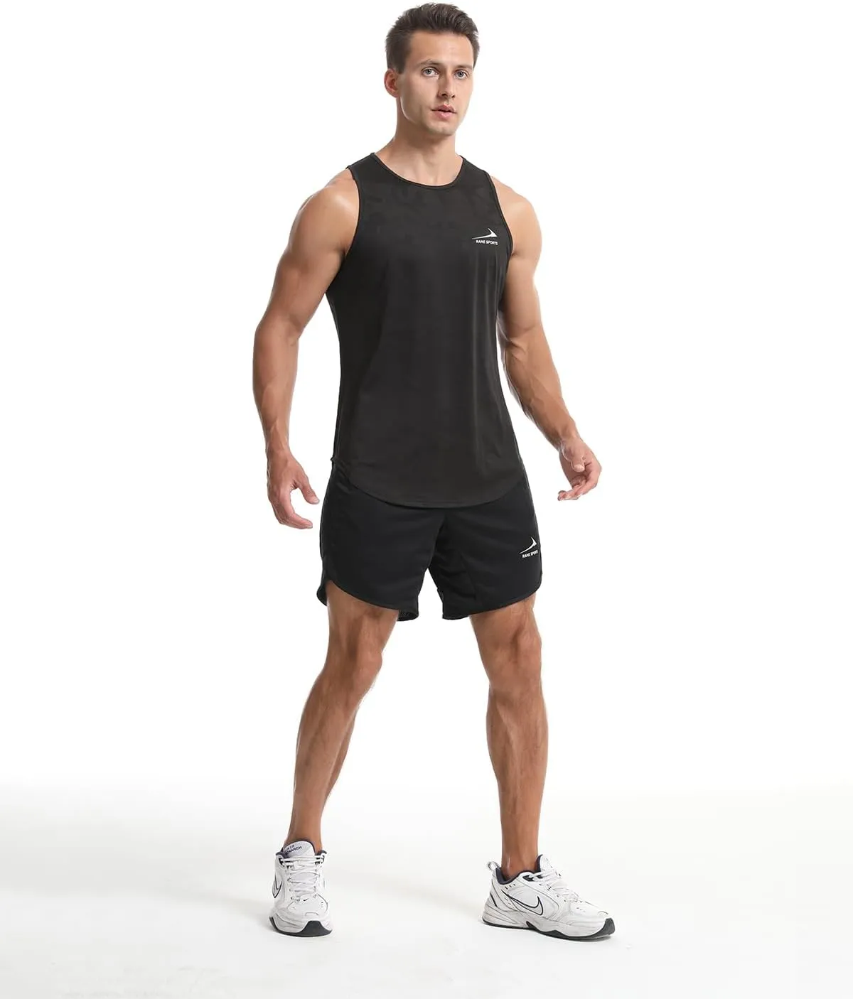 Men's Tank Tops Quick Dry Workout Top Mesh Running Sleeveless Shirts for Bodybuilding Gym Fitness Training