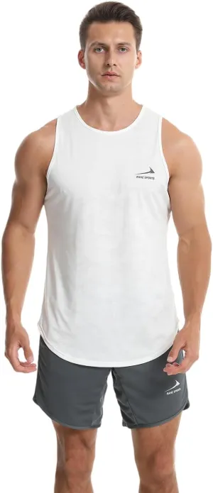 Men's Tank Tops Quick Dry Workout Top Mesh Running Sleeveless Shirts for Bodybuilding Gym Fitness Training