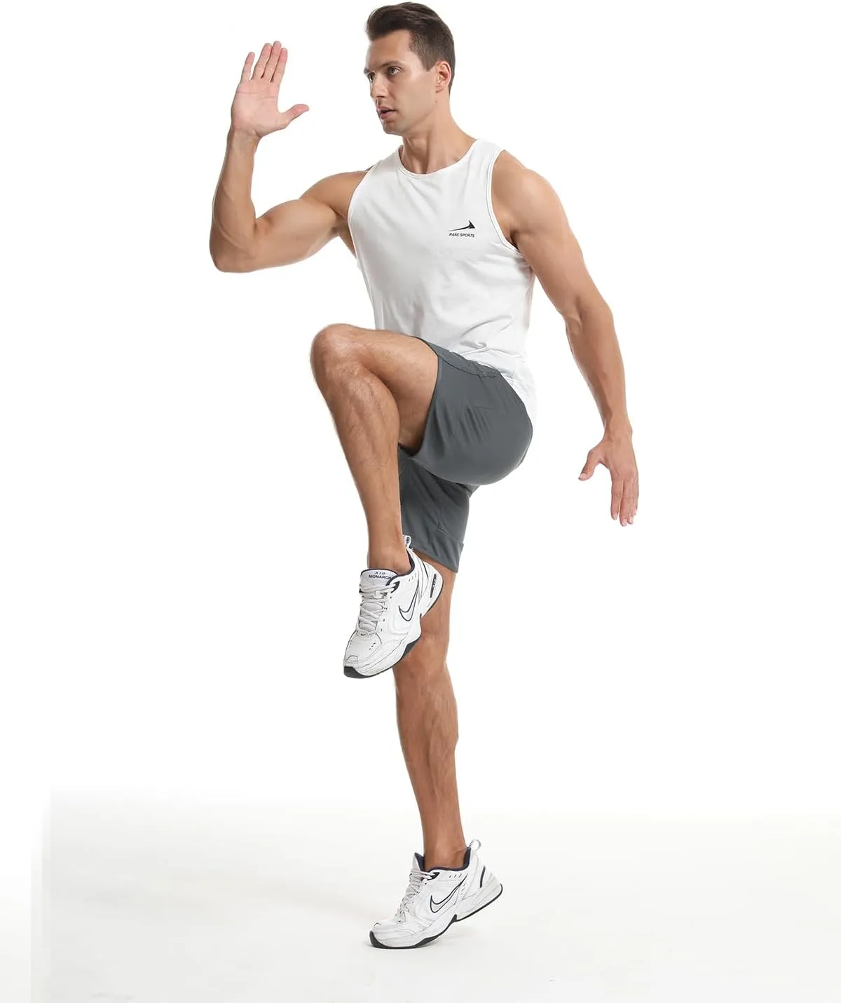 Men's Tank Tops Quick Dry Workout Top Mesh Running Sleeveless Shirts for Bodybuilding Gym Fitness Training