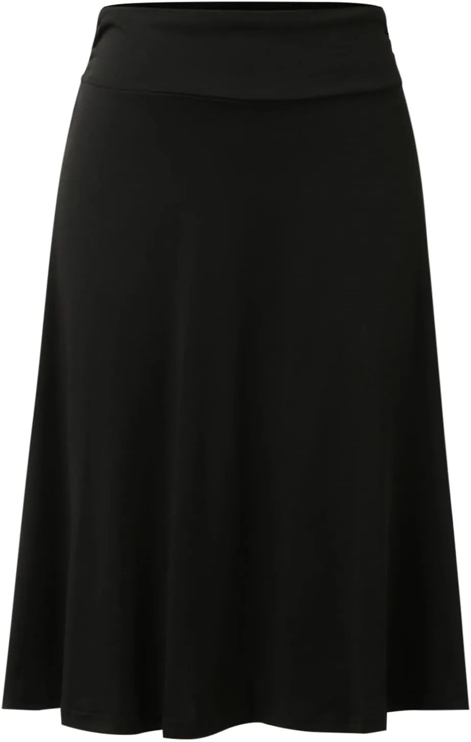 Midi Skirts for Women Women's Ruched High Waist Knee Length A Line Stretchy Flared Casual Skirt
