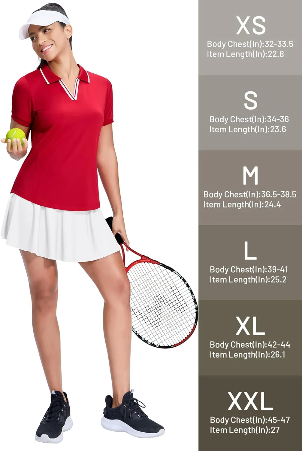 MIER V-Neck Polo Shirts for Women Short Sleeve UPF 50  Sun Protection Golf Tennis Active Stretch Collared Shirt Tops, Dry Fit