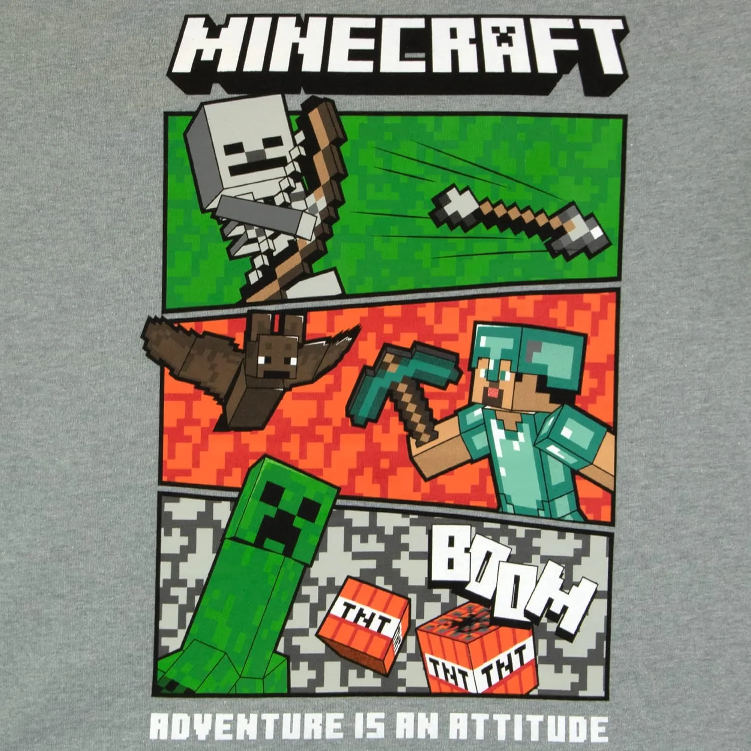 Minecraft Boys Short Sleeve Regular Fit