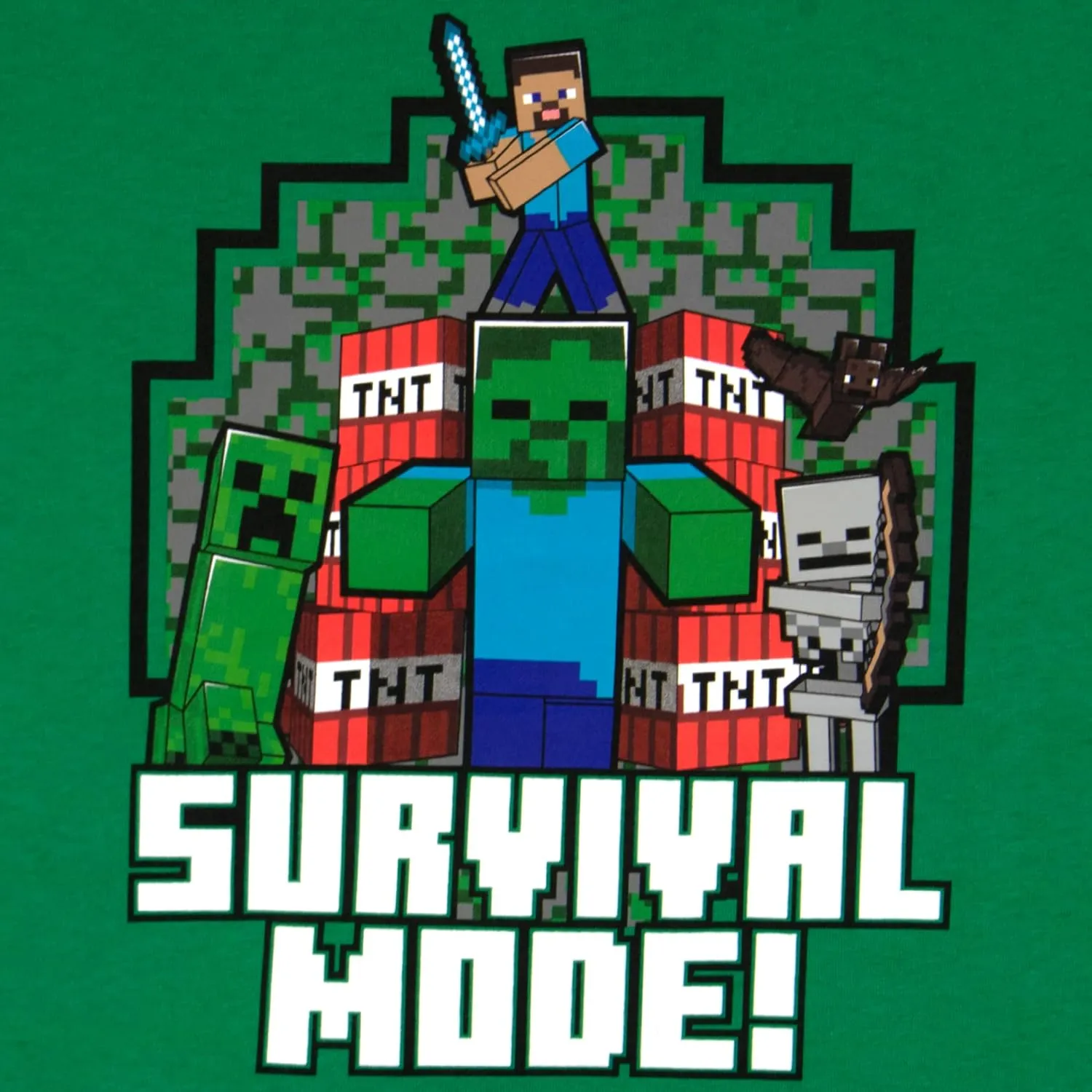 Minecraft Boys Short Sleeve Regular Fit
