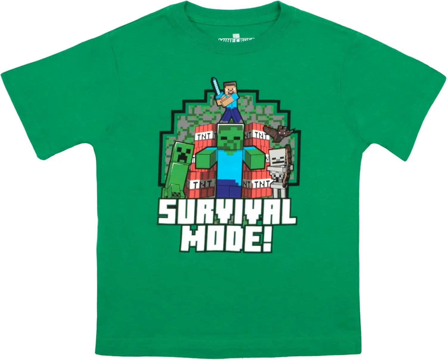 Minecraft Boys Short Sleeve Regular Fit