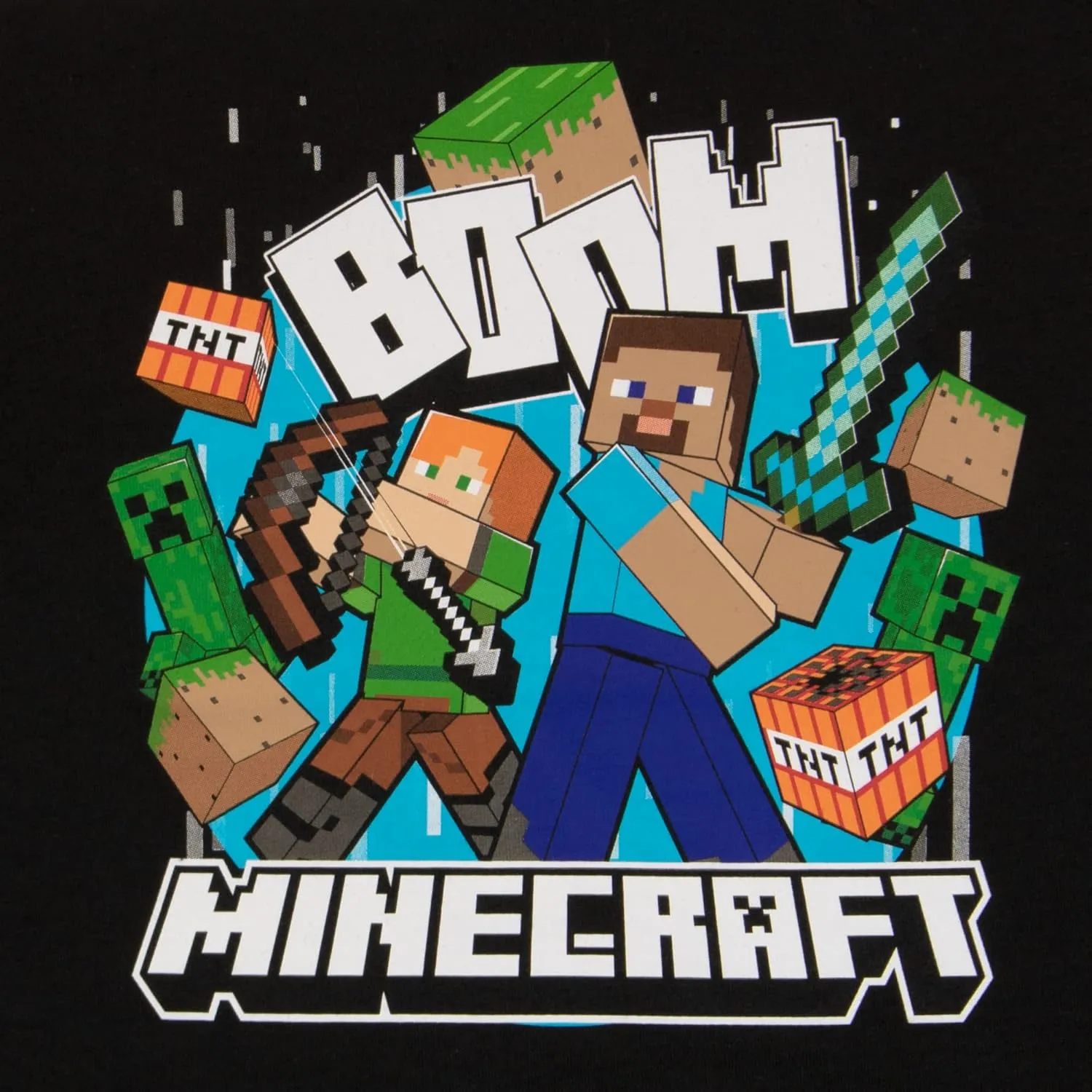 Minecraft Boys Short Sleeve Regular Fit