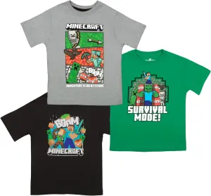 Minecraft Boys Short Sleeve Regular Fit