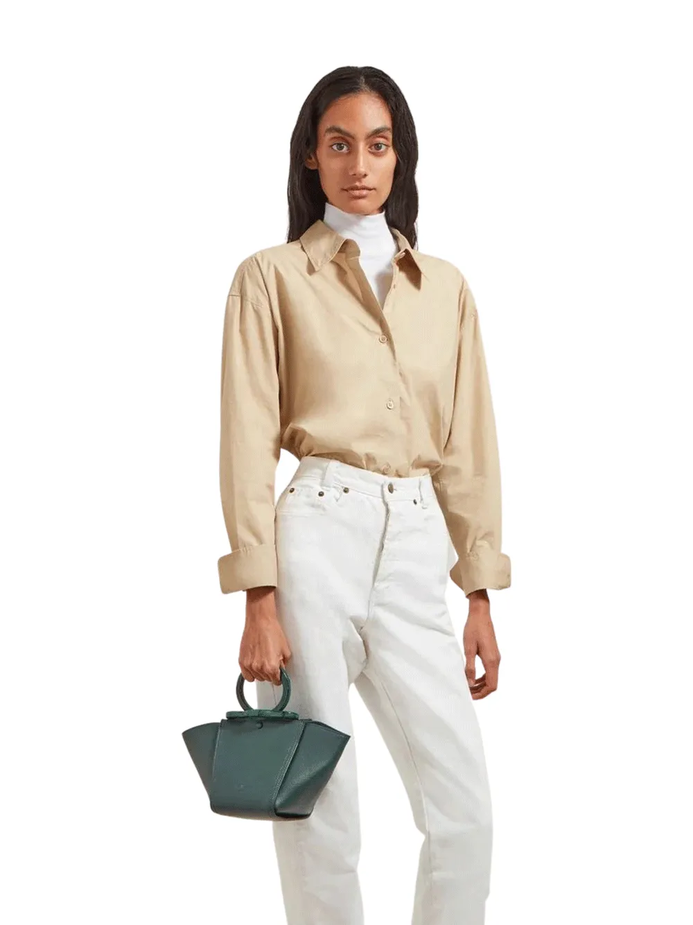 Mini Rider's Top Handle Silky Calf (Mulberry Green)