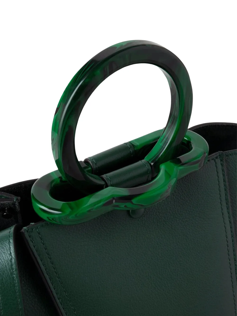 Mini Rider's Top Handle Silky Calf (Mulberry Green)