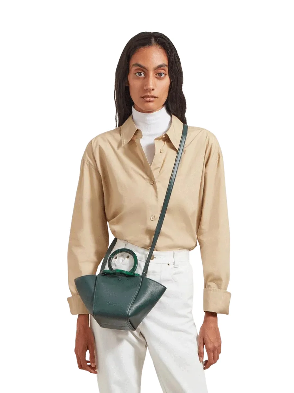 Mini Rider's Top Handle Silky Calf (Mulberry Green)