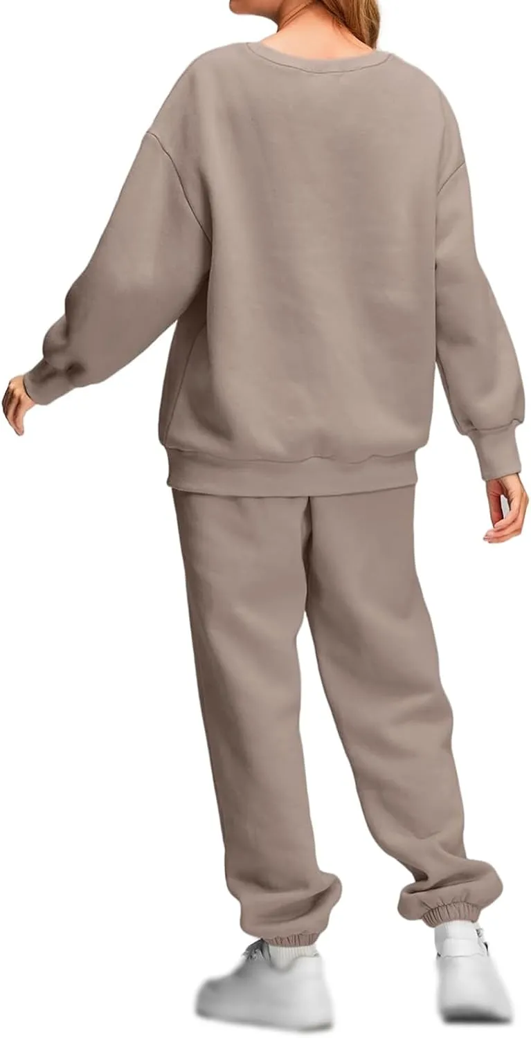 Mmoneyake Womens Track Suits 2 Piece Set Lounge Hoodie Sweatsuit Sets Fashion Oversized Sweatshirt Baggy Sweatpants Outfits