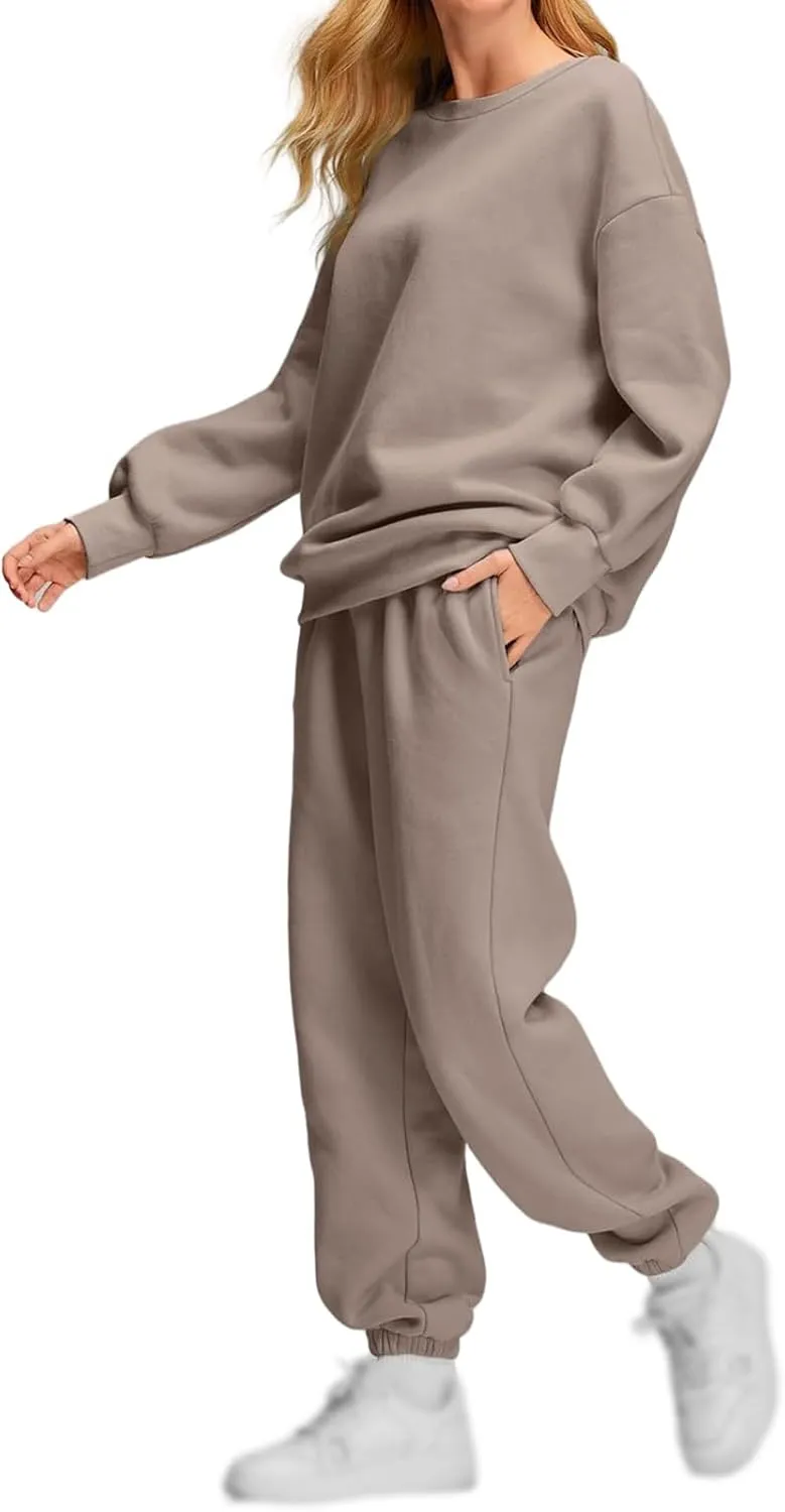 Mmoneyake Womens Track Suits 2 Piece Set Lounge Hoodie Sweatsuit Sets Fashion Oversized Sweatshirt Baggy Sweatpants Outfits