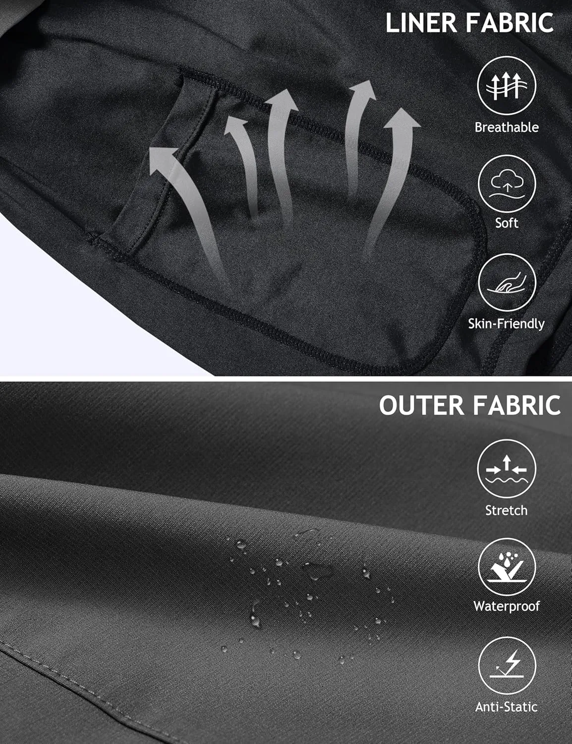 MoFiz Mens Swim Trunks 7inch Swim Shorts with Compression Liner Swimming Suits Board Shorts Surf Short Bathing Suit