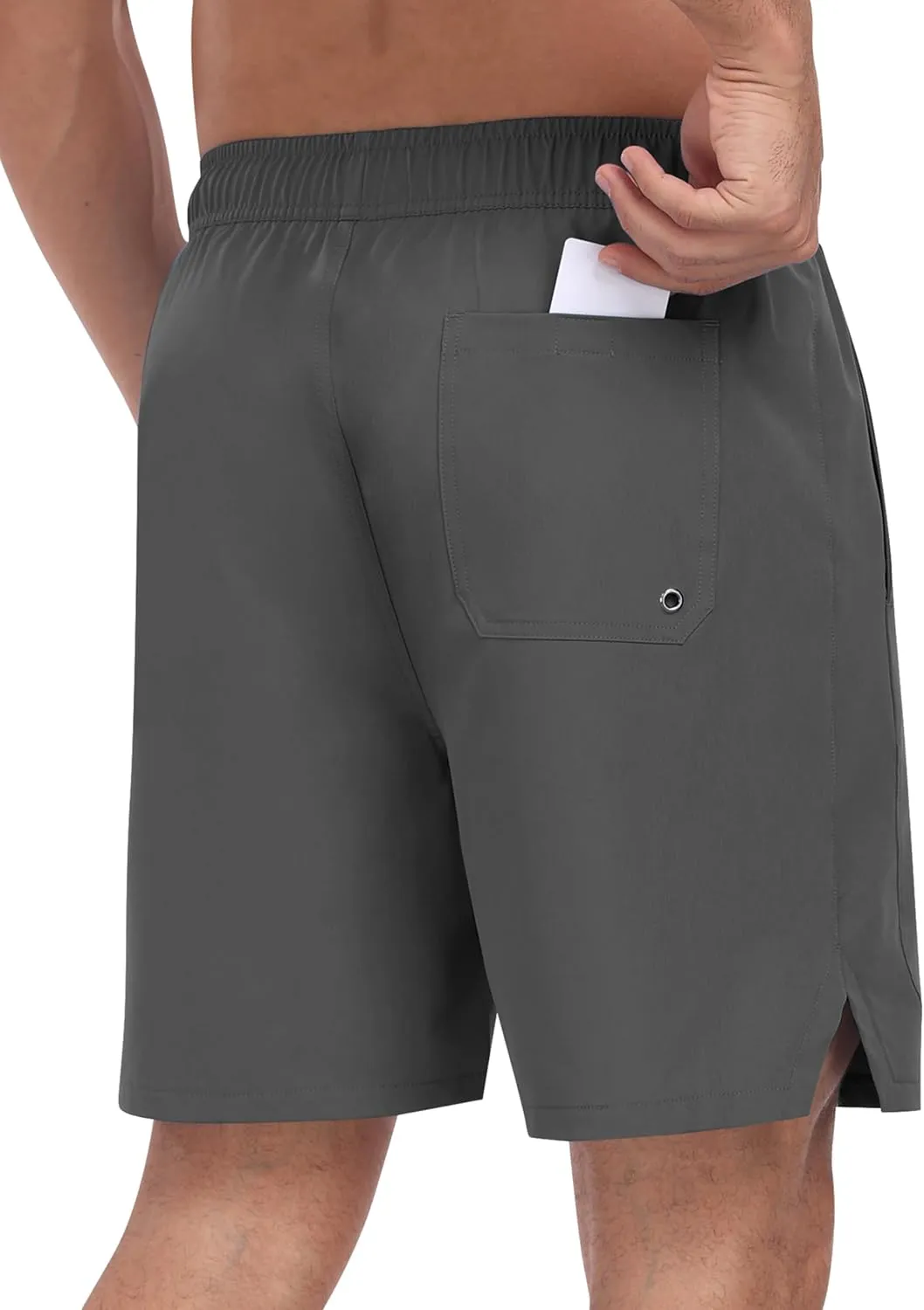 MoFiz Mens Swim Trunks 7inch Swim Shorts with Compression Liner Swimming Suits Board Shorts Surf Short Bathing Suit