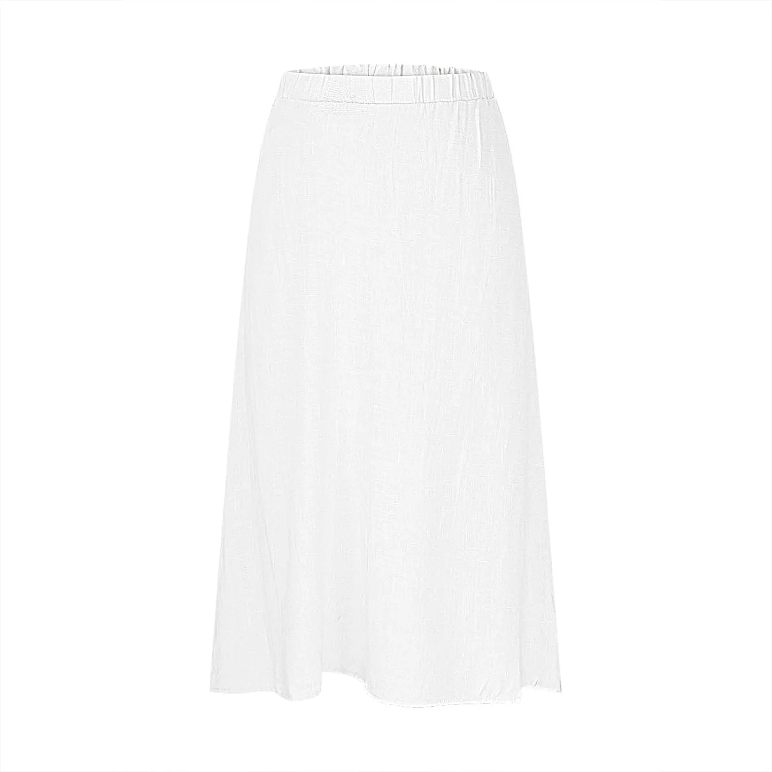 Oplxuo Women's High Elastic Waist Maxi Skirts Casual Loose A-Line Flowy Swing Long Skirt with Pockets
